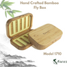 Fly Box Bamboo Wooden Lightweight Waterproof Slit Foam Fly Fishing Tackle Box