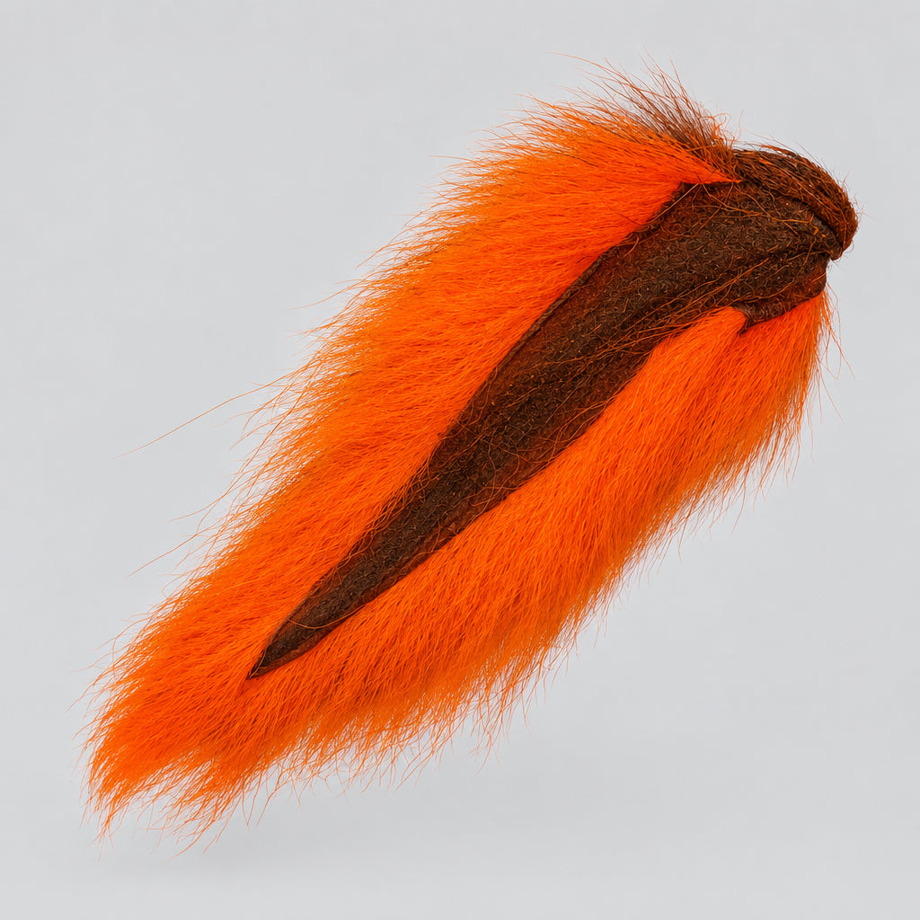 Bucktail - orange on a white background