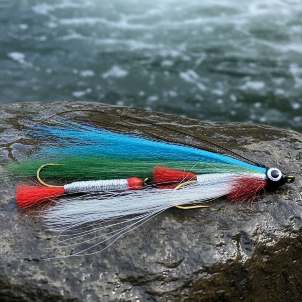 Tandem Streamer - Emerald Blue. Blue and emerald green hair with a silver body