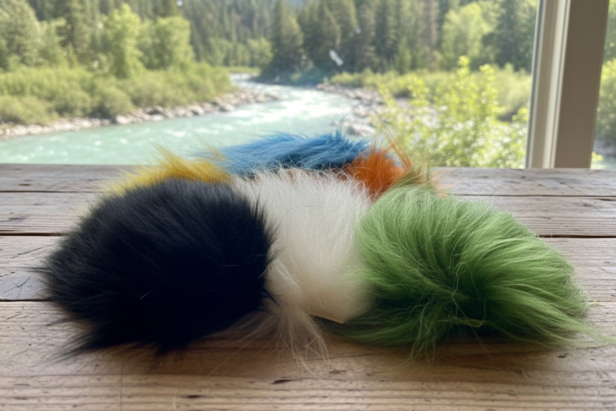 Selection of Finn Racoon Hair in various colors
