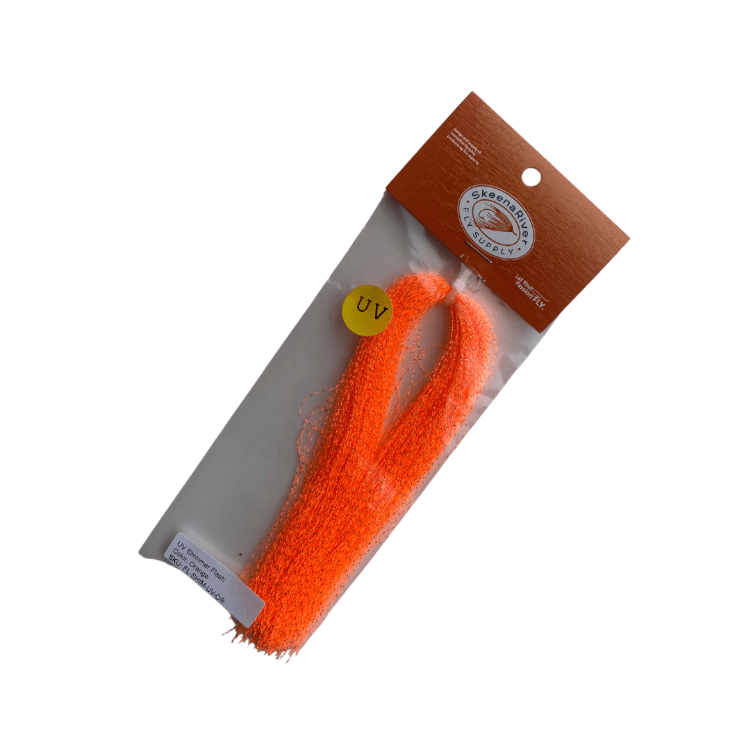 Packaged orange uv shimmer flash