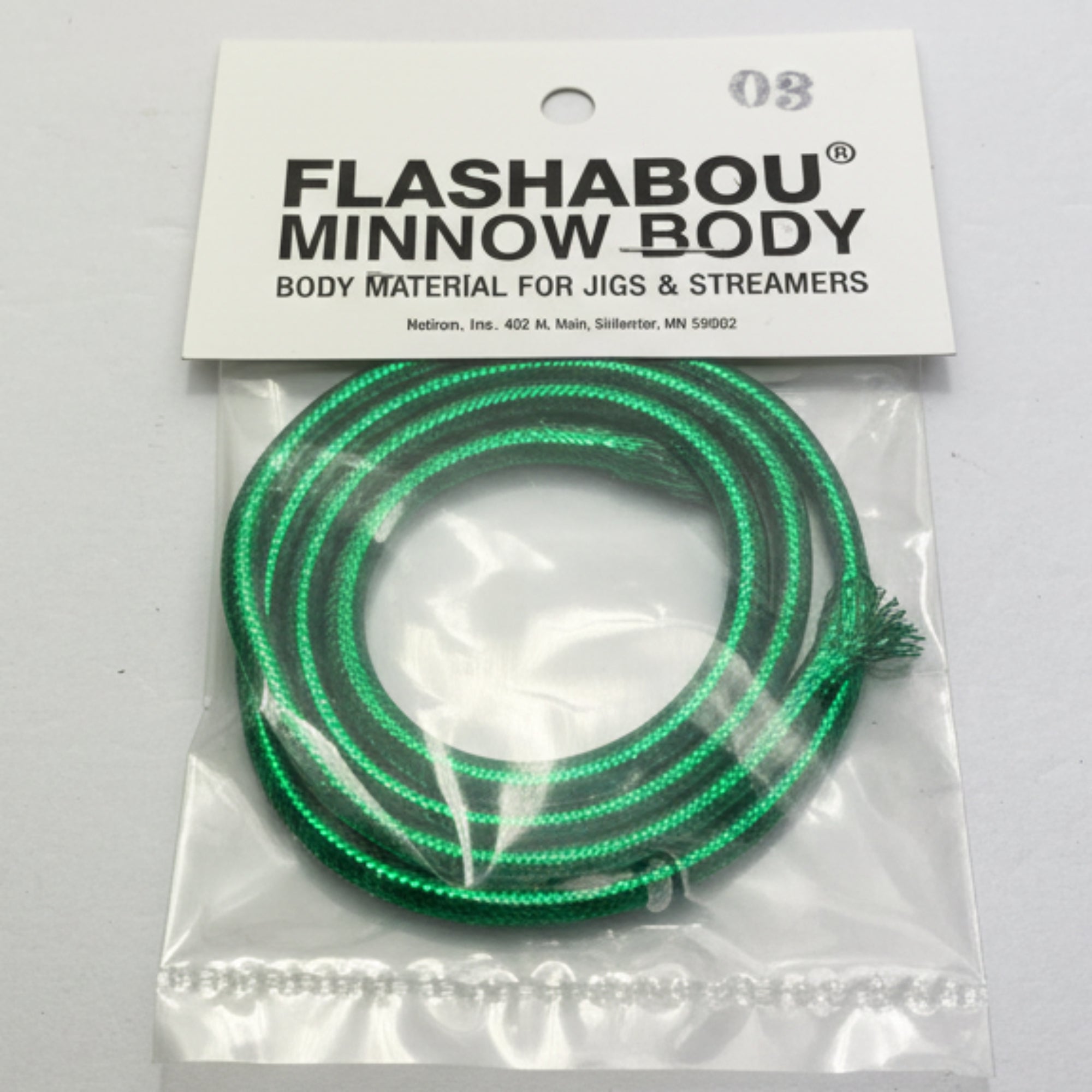 Flashabou Minnow Body Tubing in Green