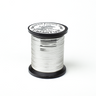 A spool of Lagartun Flat Varnished Tinsel with a metallic gold finish, used for fly tying in fishing.