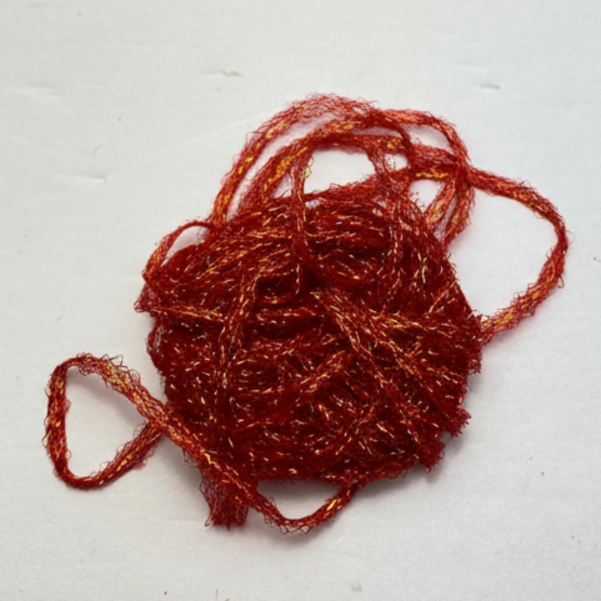 Diamond Braid - Flat in Red on a white background