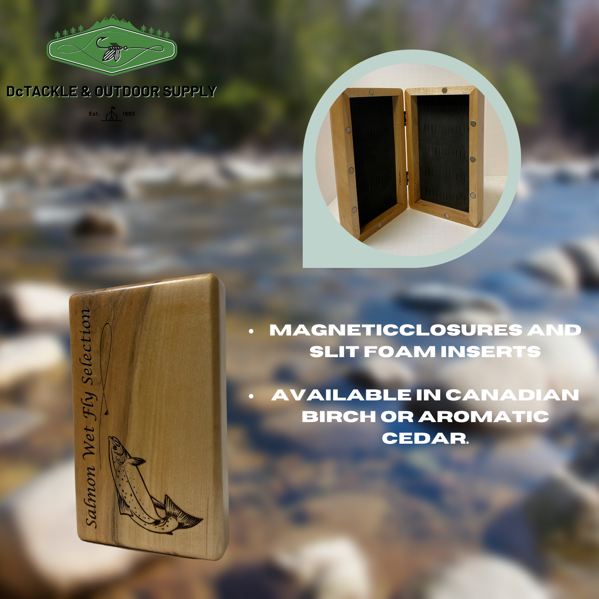 Local Hand Crafted Wooden Flyboxes & Fly Kits – Dc Tackle & Outdoor Supply