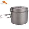 TOAKS Cookware Set Ultralight Titanium Pot Frying Pan Outdoor Camping Titanium Bowl Titanium Cup Picnic 1100ml, 1300ml, 1600ml