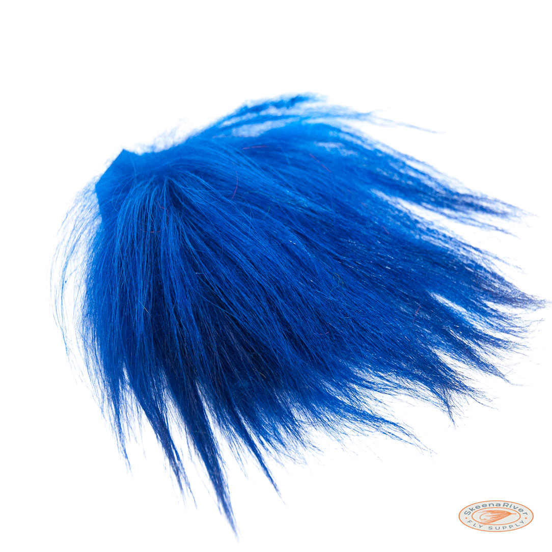 Blue Himalayan Mountain Goat fur and hair, used for fly tying materials. The fur is soft and long, with a shiny texture, 