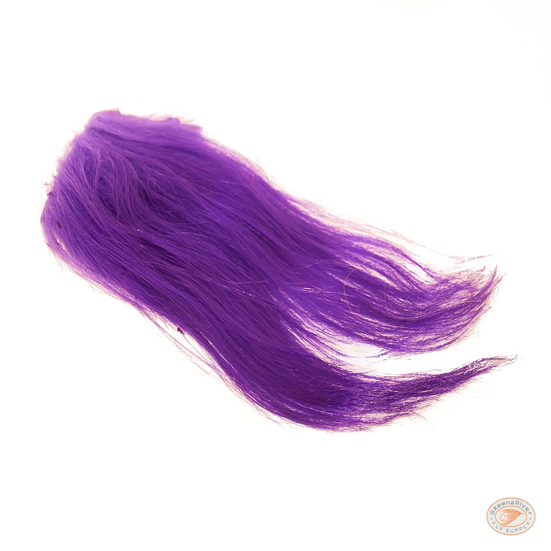 Purple Himalayan Mountain Goat fur and hair, used for fly tying materials. The fur is soft and long, with a shiny texture