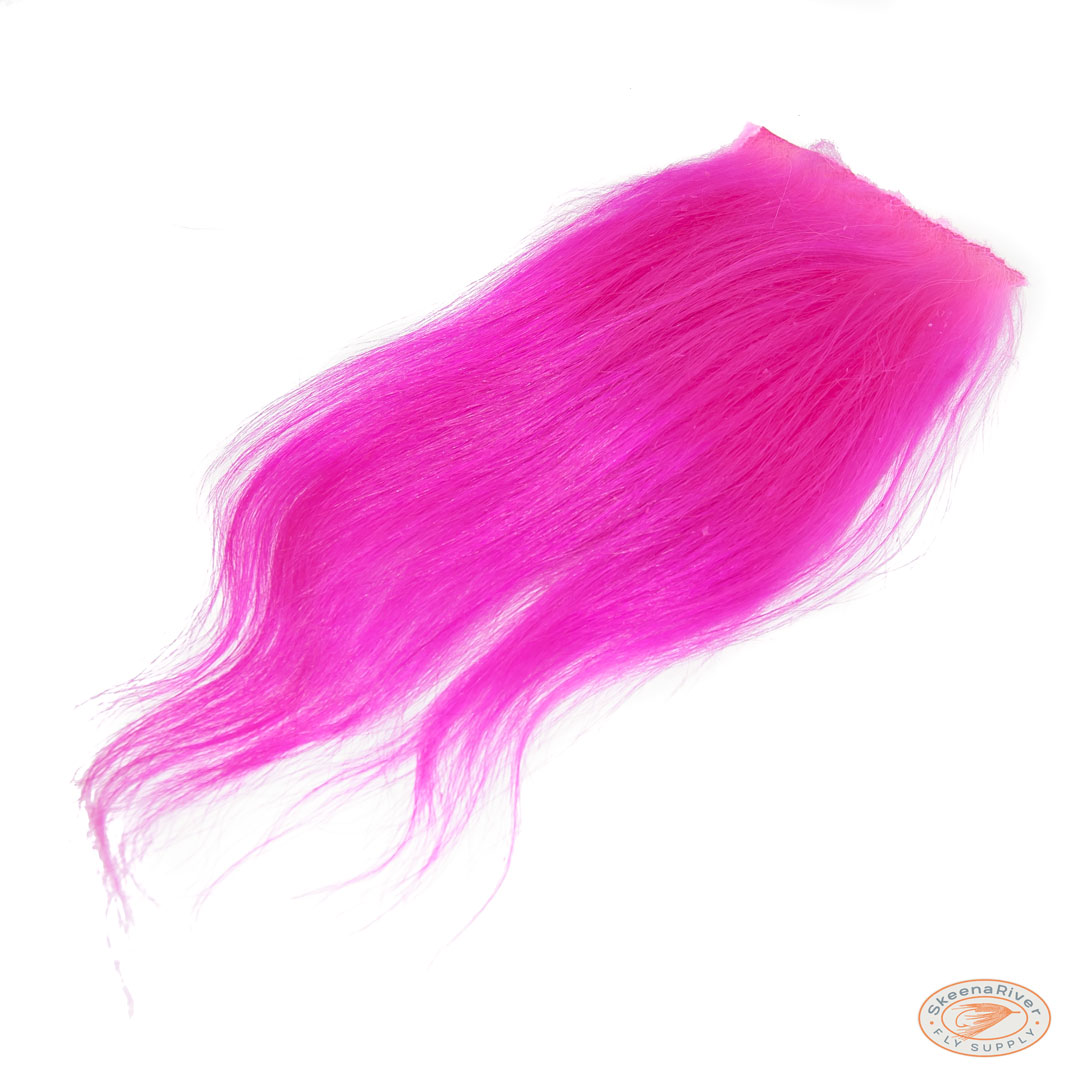 Pink Himalayan Mountain Goat fur and hair, used for fly tying materials. The fur is soft and long, with a shiny texture