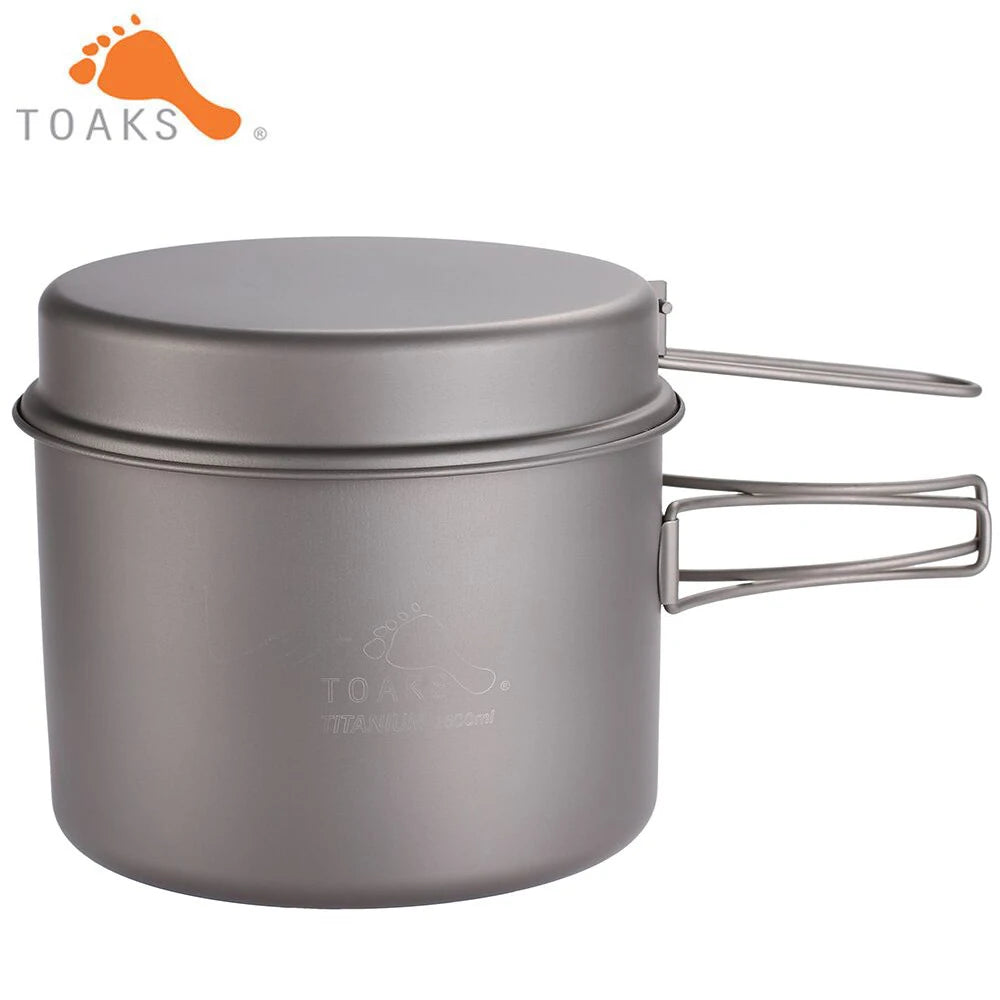 TOAKS Cookware Set Ultralight Titanium Pot Frying Pan Outdoor Camping ...