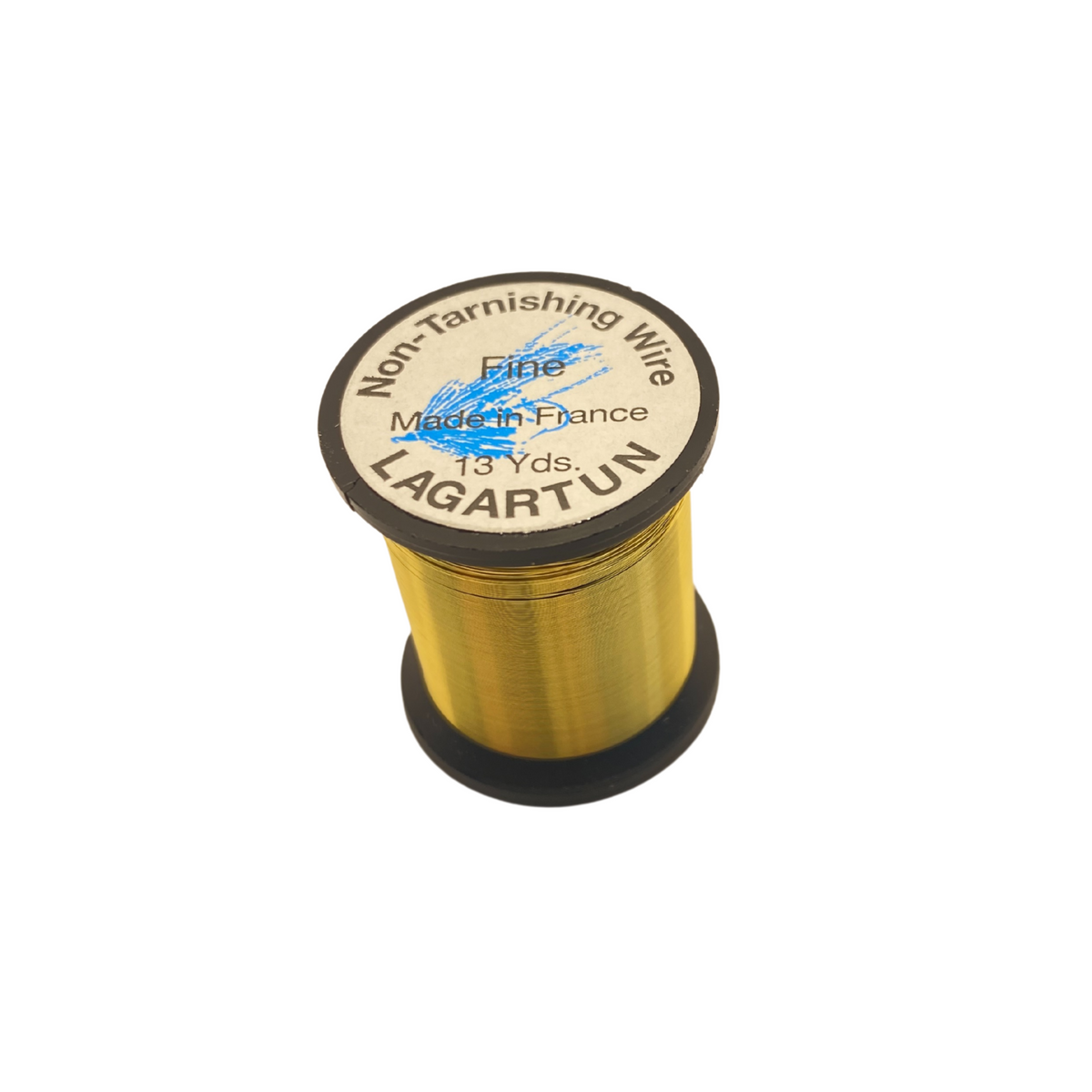 Spool of Lagartun wire with a label on a white background