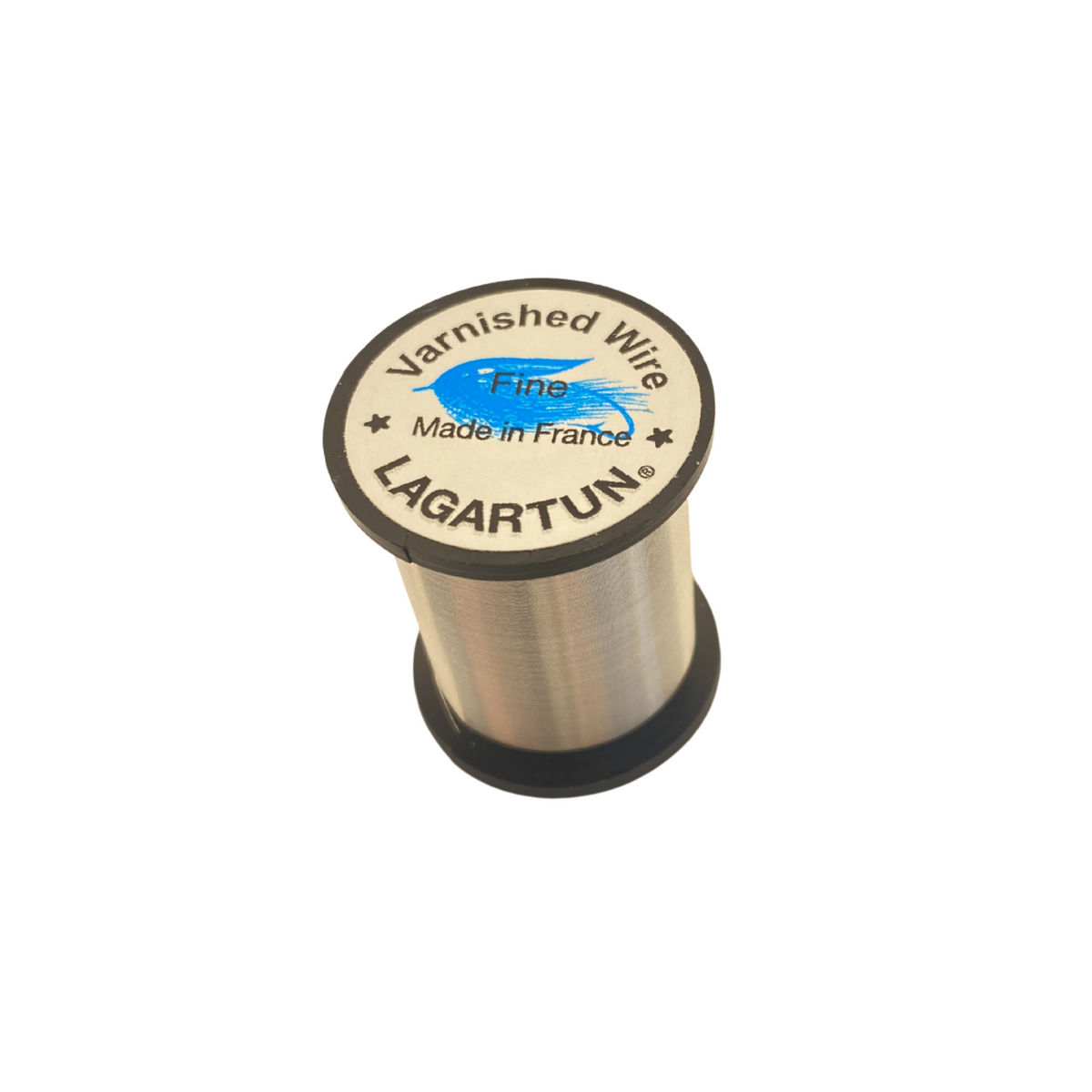 Spool of Lagartun varnished wire on a white background