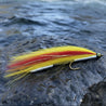 Tandem streamer - Mickey Finn - Red and yellow hair with silver body