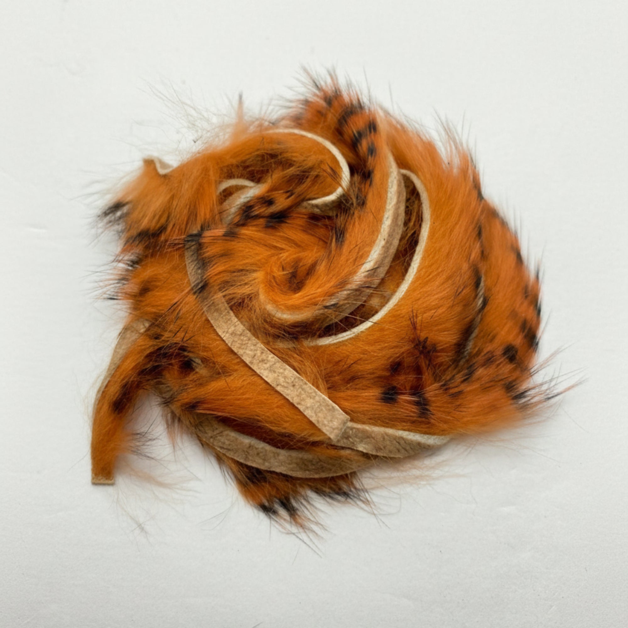Black Barred Rabbit Strips - Color Rust