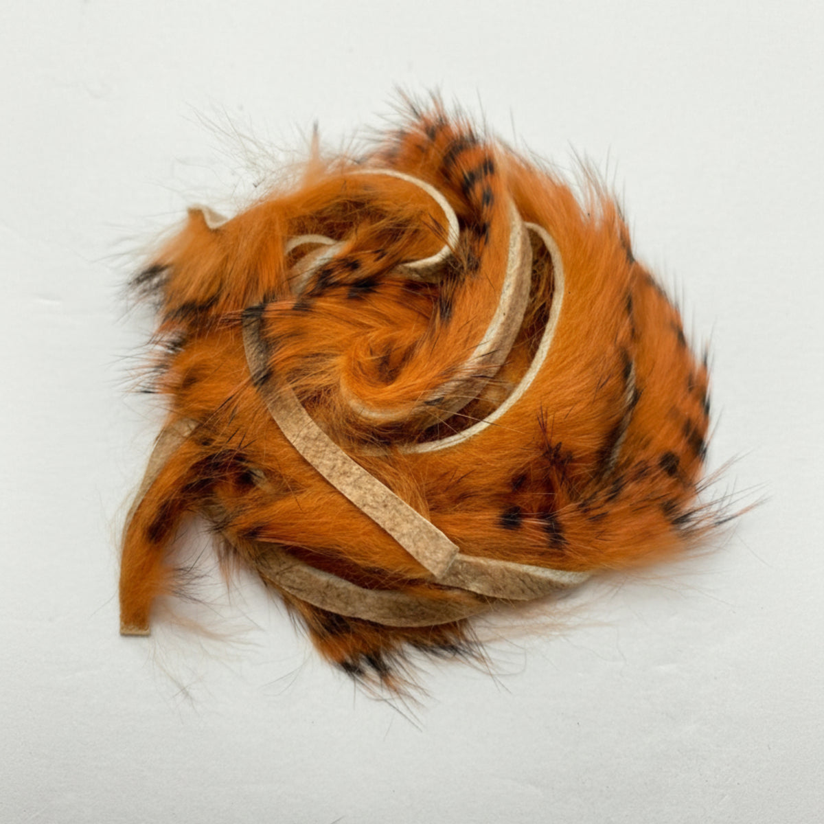Black Barred Rabbit Strips - Color Rust