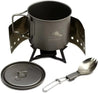 TOAKS Ultralight Titanium Cook System, 550ml Cup T-21 Titanium Spoon Outdoor Camping Equipment