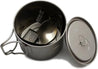 TOAKS Ultralight Titanium Cook System, 550ml Cup T-21 Titanium Spoon Outdoor Camping Equipment