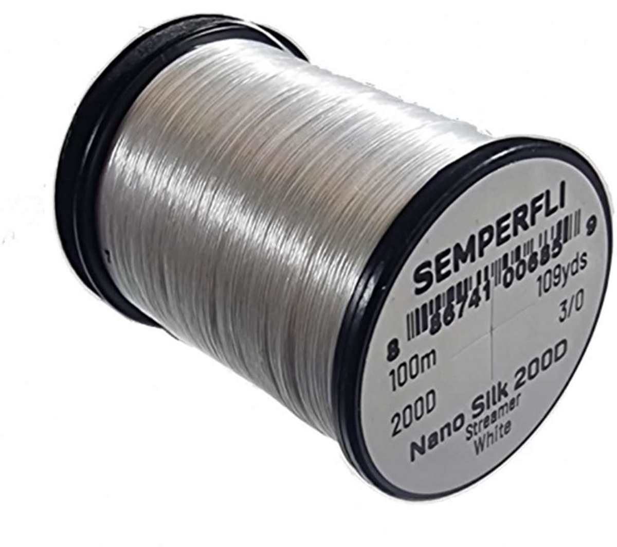 Spool of Semperfli Nano Silk 2000 on a white background