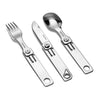3 IN 1 Camping Cutlery Set Knife Fork Spoon Stainless Steel Portable and Detachable