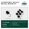 Salmon Bug - Black - Red Butt/Black Hackle