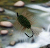 Salmon Bug - Green - White Tail - Brown Hackle