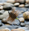 Salmon Bug - Natural - Fl. Chartreuse Butt/Brown Hackle