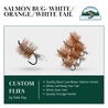 Salmon Bug - White - Wht Tl/Orange Hackle