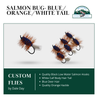 Salmon Bug - Blue - Wht Tl/Orange Hackle