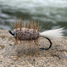 Salmon bug. Natural deer body, brown hackle and white tail