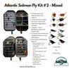 Fly Fishing Kit, Atlantic Salmon Flies, Mixed Selection, with Aluminum Flybox + Engraved Image