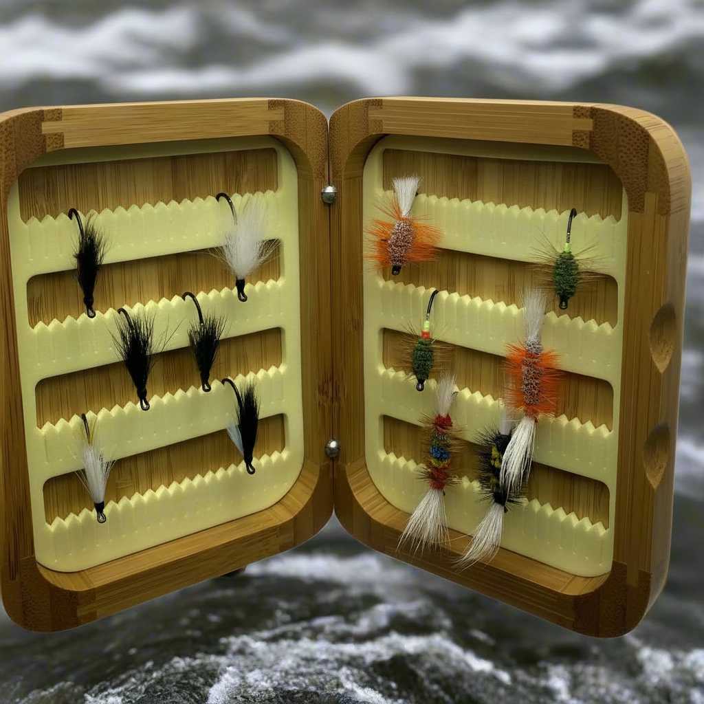 bamboo fly fishing box Fly Fishing Kit, Atlantic Salmon Flies, Mixed Wet Flies and Bugs & Bom – Dc  Tackle & Outdoor Supply