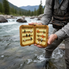 Fly Fishing Kit, Atlantic Salmon Flies, Mixed Wet Flies and Bugs & Bombers, with Bamboo Flybox