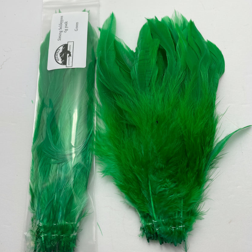 Schlappen Feathers - Green on a white background