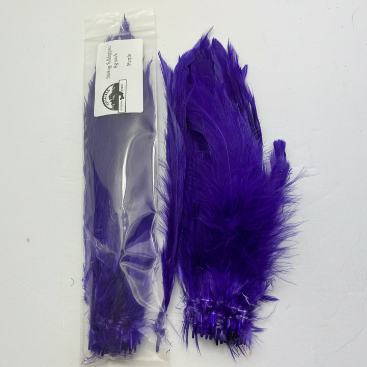 Schlappen Feathers - purple on a white background