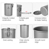 Tomshoo 900ml Titanium Pot w Lid Folding Handle Portable Cookware Outdoor Camping Hiking Picnic Water Rice Food Bowl Cup Bottle