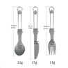 Titanium Spoon Fork Knife Set, Ultralight Camping Equipment Cutlery Cookware Set