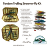 Fly Fishing Kit, Tandem Trolling Streamer, Landlocked Salmon, Bamboo Flybox