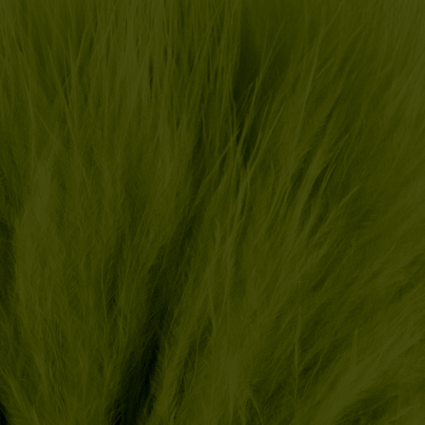 strung marabou in olive