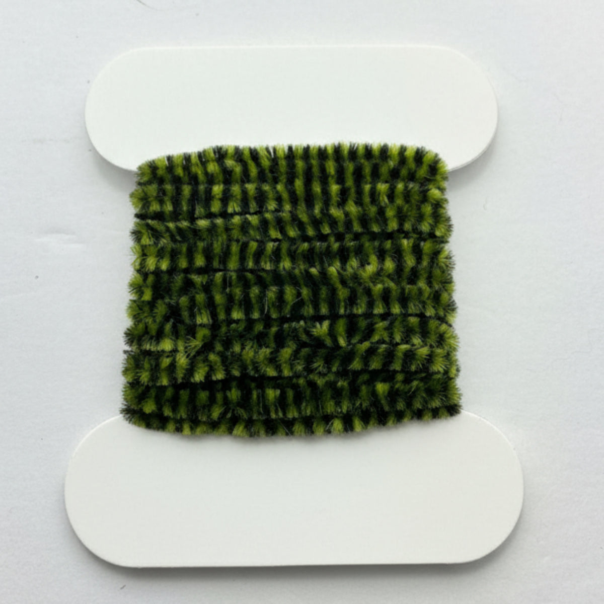 Variegtaed chenille black and olive colors