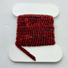 Variegated chenille - black and red color