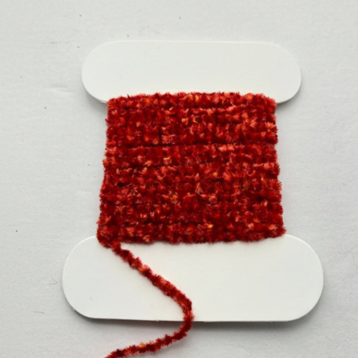 Varegated chenille - red and yellow colors