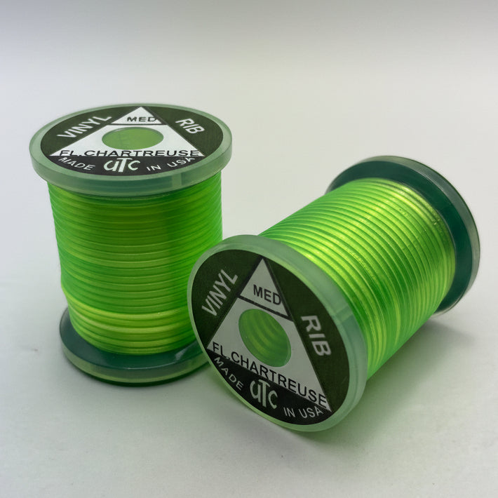 Wapsi vinyl d rib in chartreuse on a white background