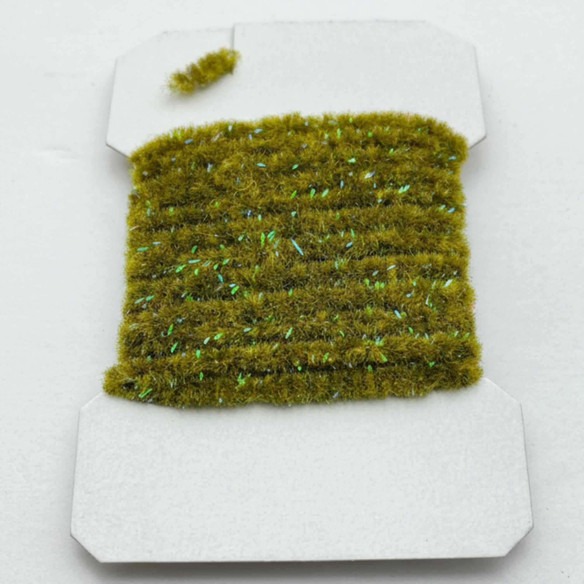 Olive sparkle chenille