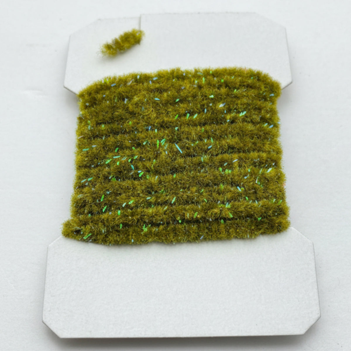 Olive sparkle chenille