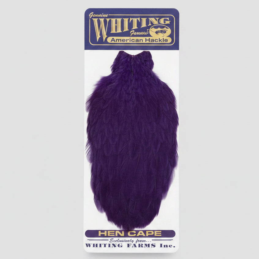 purple american hen cape for fly tying