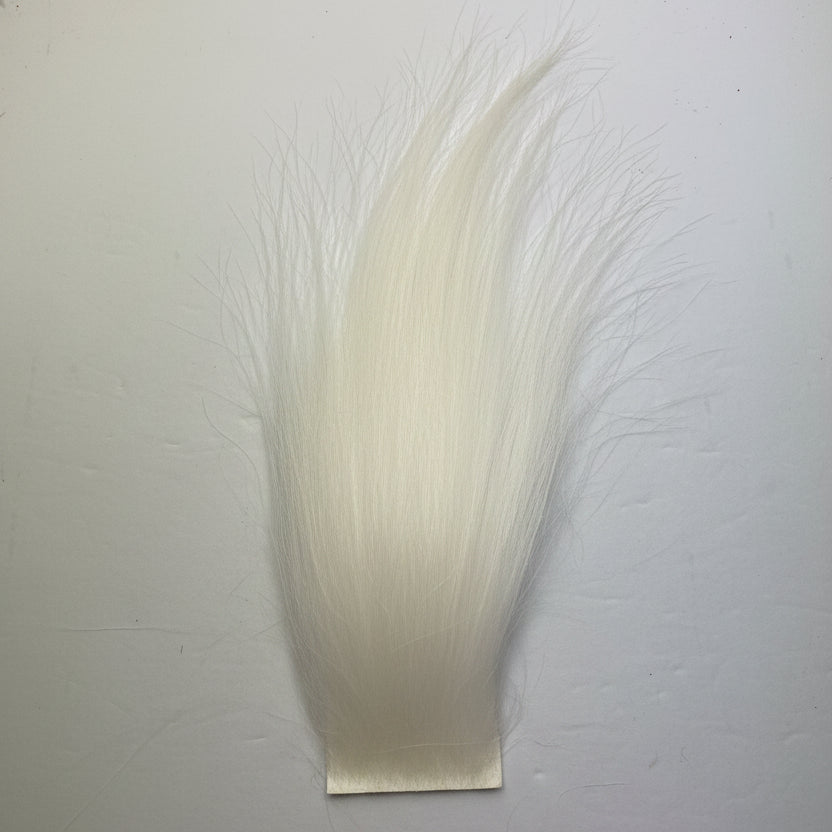 Fly tying material, arctic goat hair in white