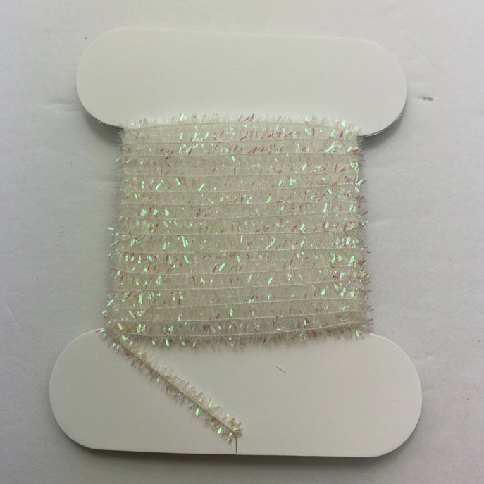 Fly tying material - crystal chenille - pearl size medium on a white background