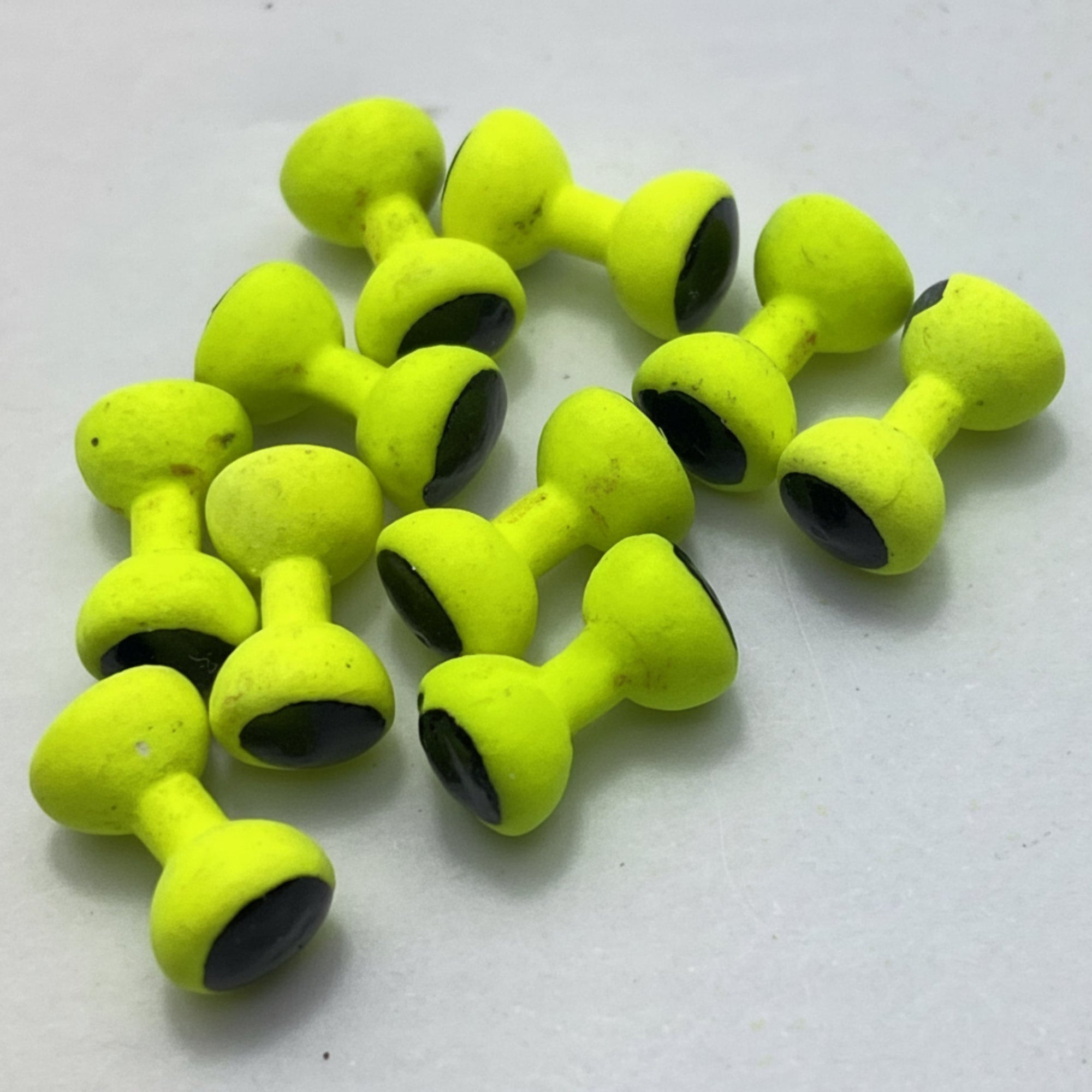 Lead dumbbell eys - fl. chartreuse
