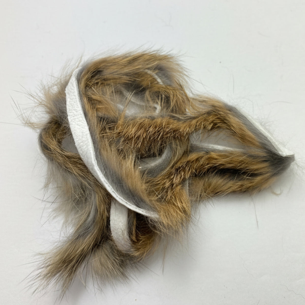 magnum cut rabbit strips in natral grey brown color