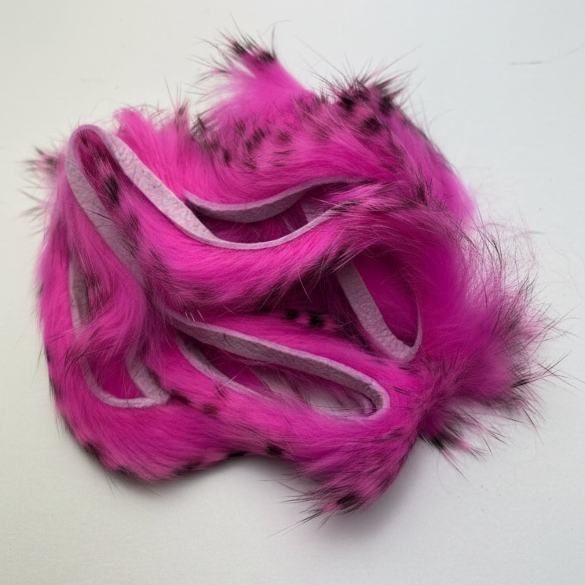 black barred rabbit strips in hot pink color